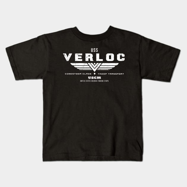 USS Verloc Kids T-Shirt by MindsparkCreative